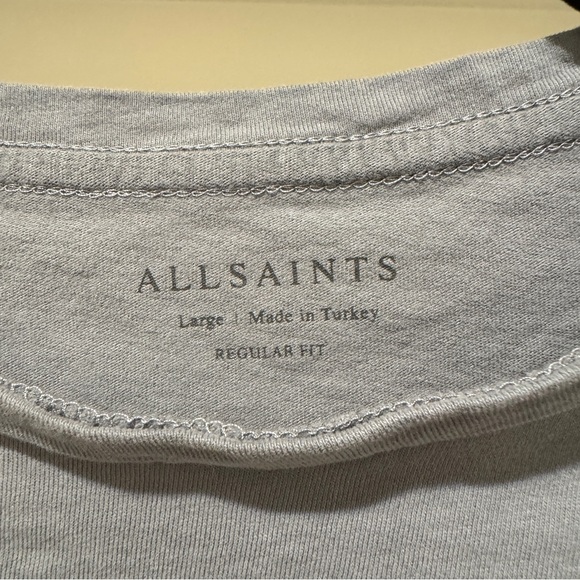 All Saints Men's Gray T-Shirt - Picture 2 of 3
